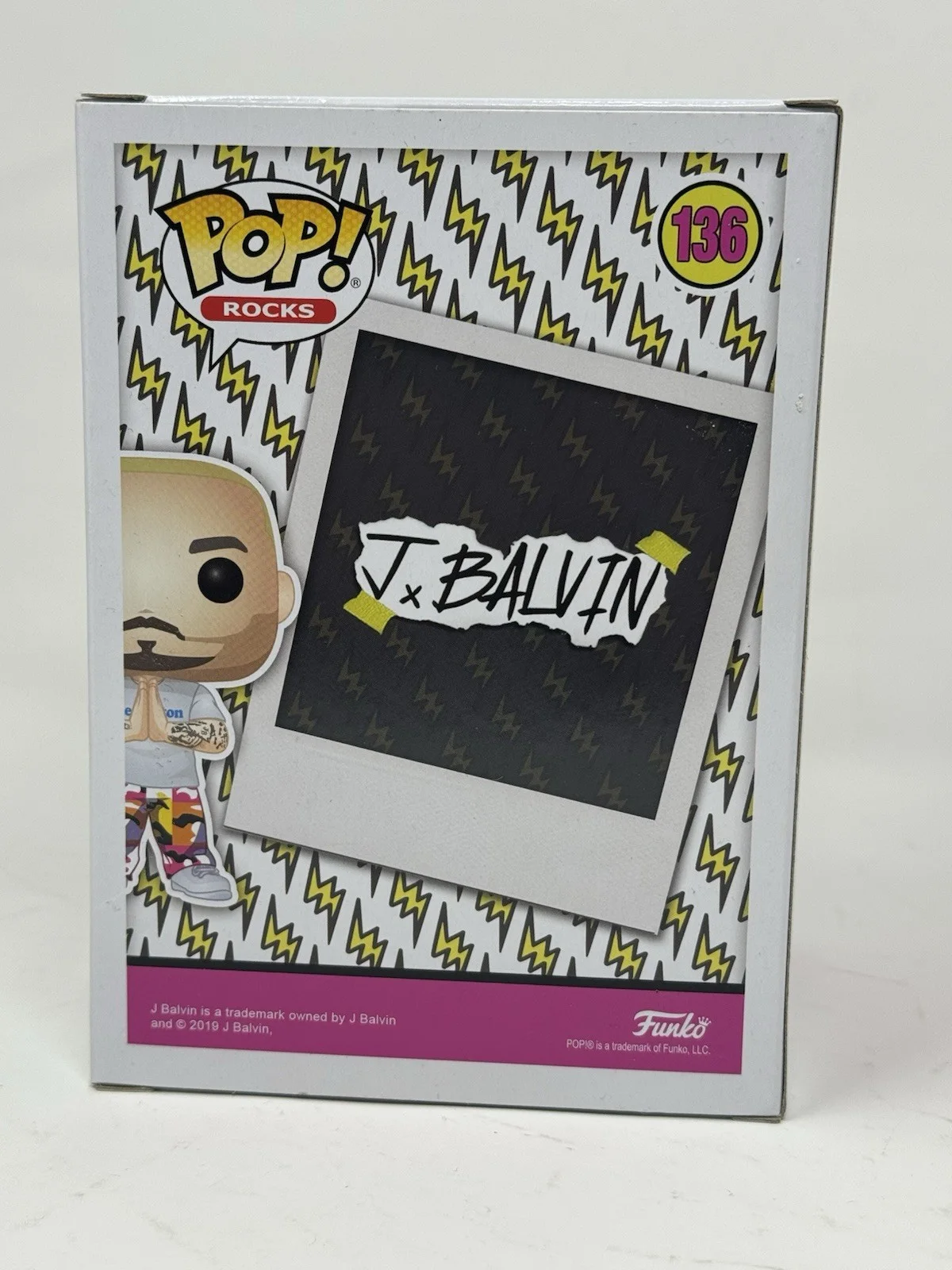 J Balvin Signed Autograph Funko Pop Rocks J Balvin #136 Figure Beckett COA, изображение 5