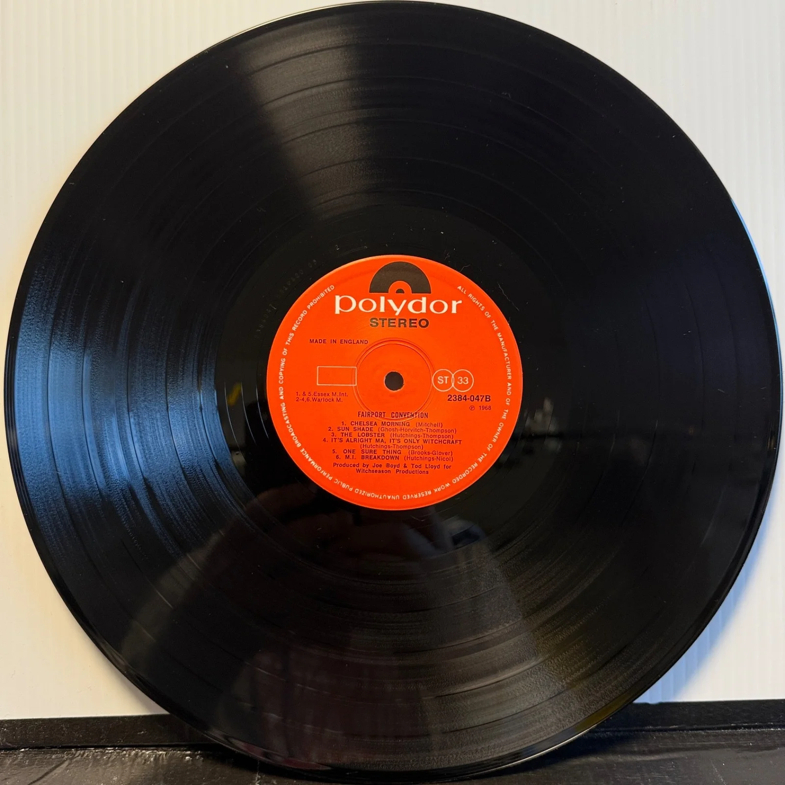 AUTOGRAPHED FAIRPORT CONVENTION "self titled" RICHARD THOMPSON UK vinyl reissue, image 5