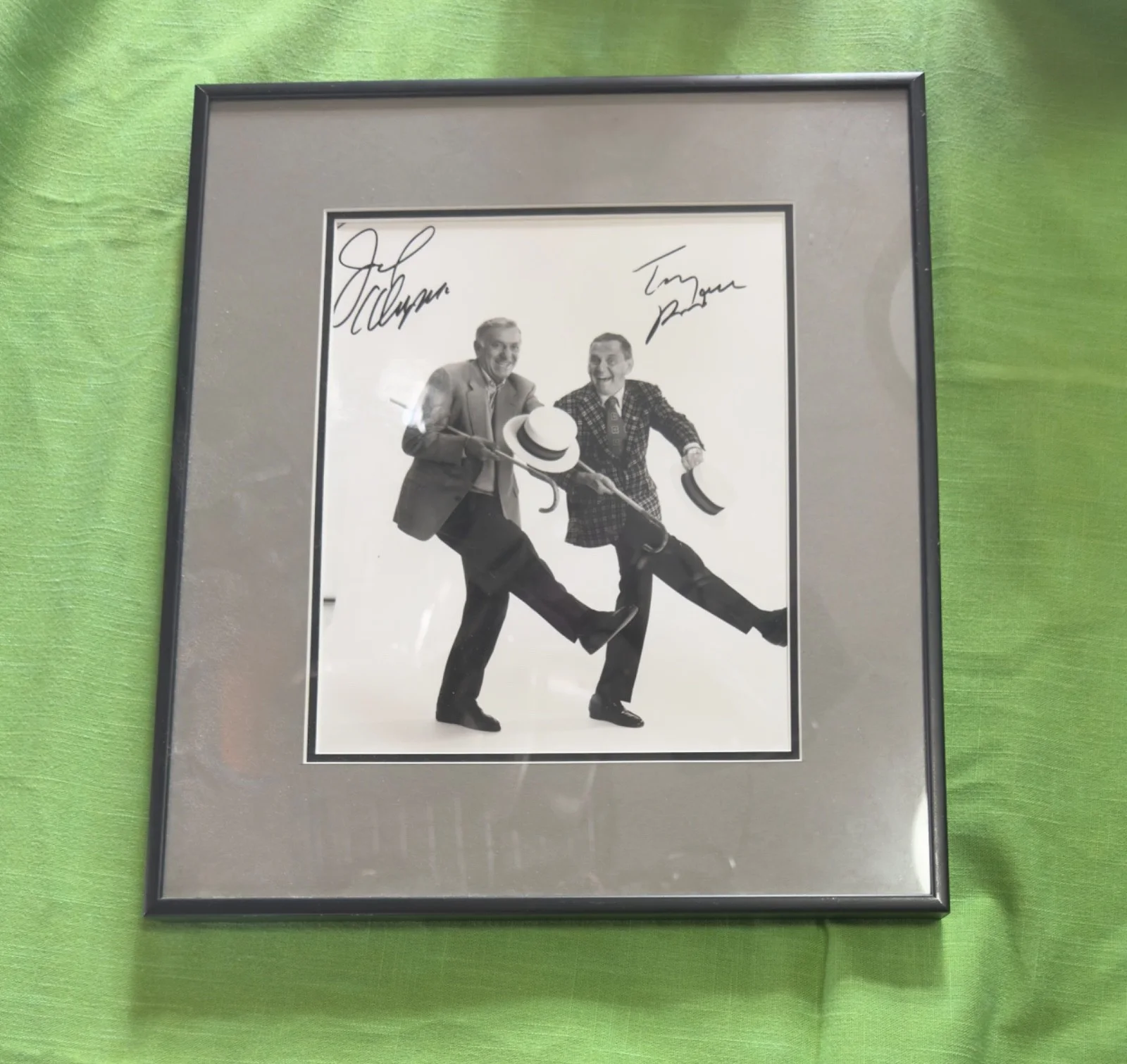 Jack Lemmon and Tony Randall — Jack Lemmon Tony Randall Signed Autographed Photo Framed Dual Signature