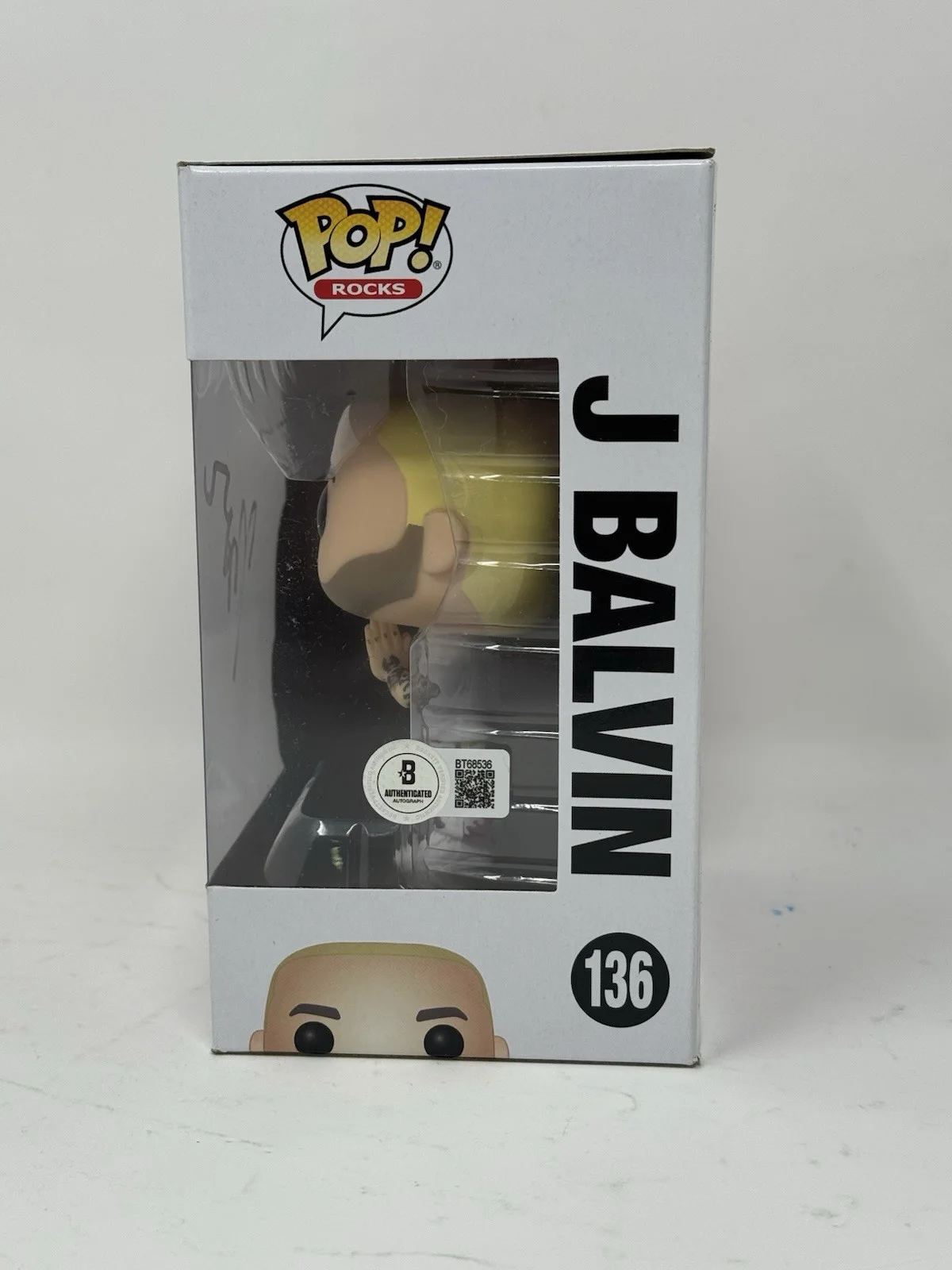 J Balvin Signed Autograph Funko Pop Rocks J Balvin #136 Figure Beckett COA, изображение 4