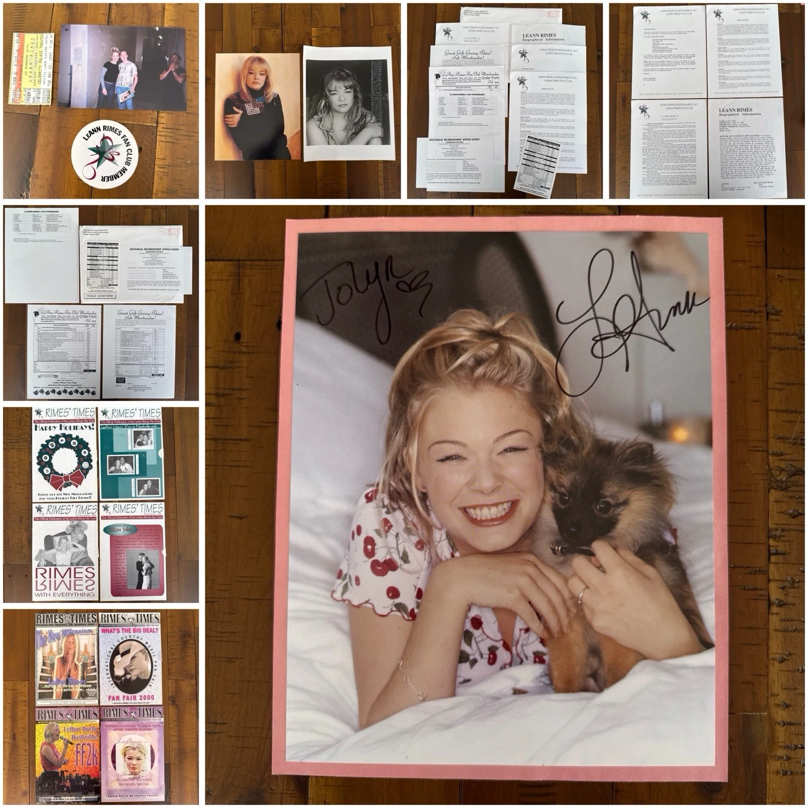 LEANN RIMES Autographed signed 8x10 Photo w/ticket photo FAN CLUB packet, изображение 3
