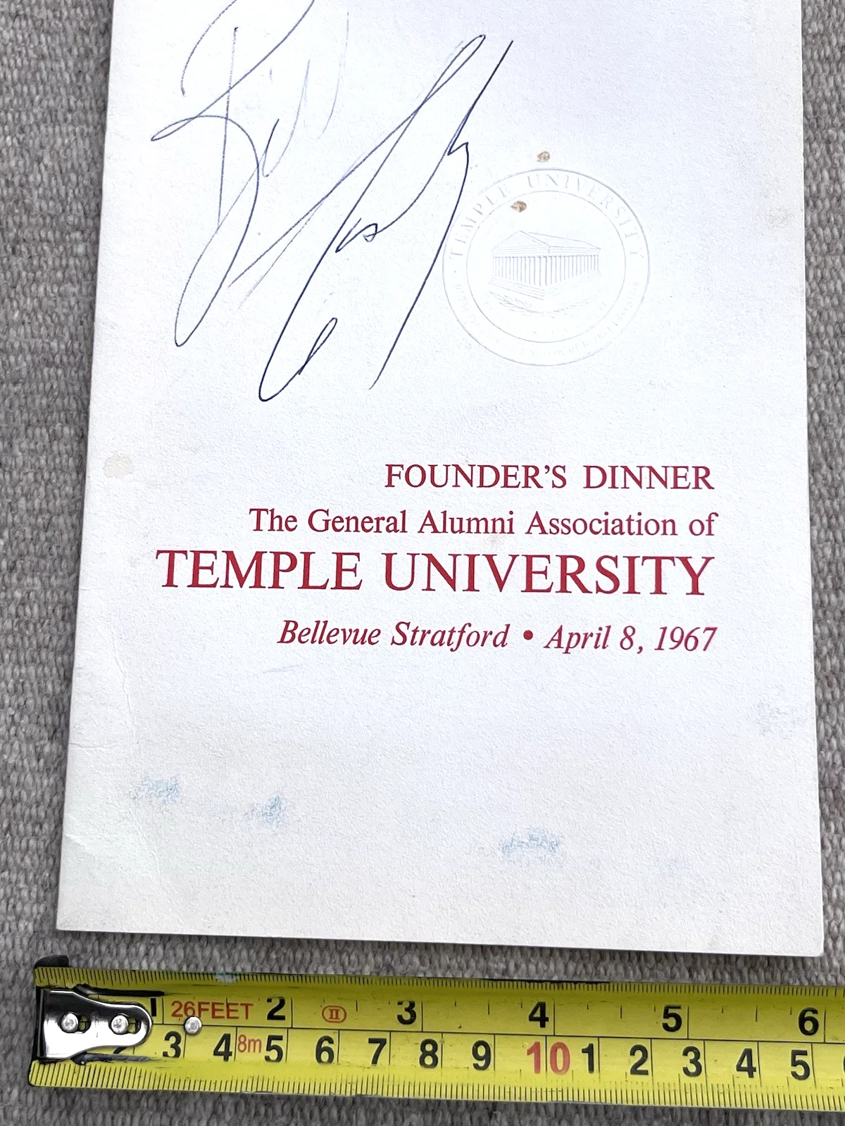 Bill Cosby — Bill Cosby Signed Temple University 1967 Founder's Dinner Program Booklet PA, image 3