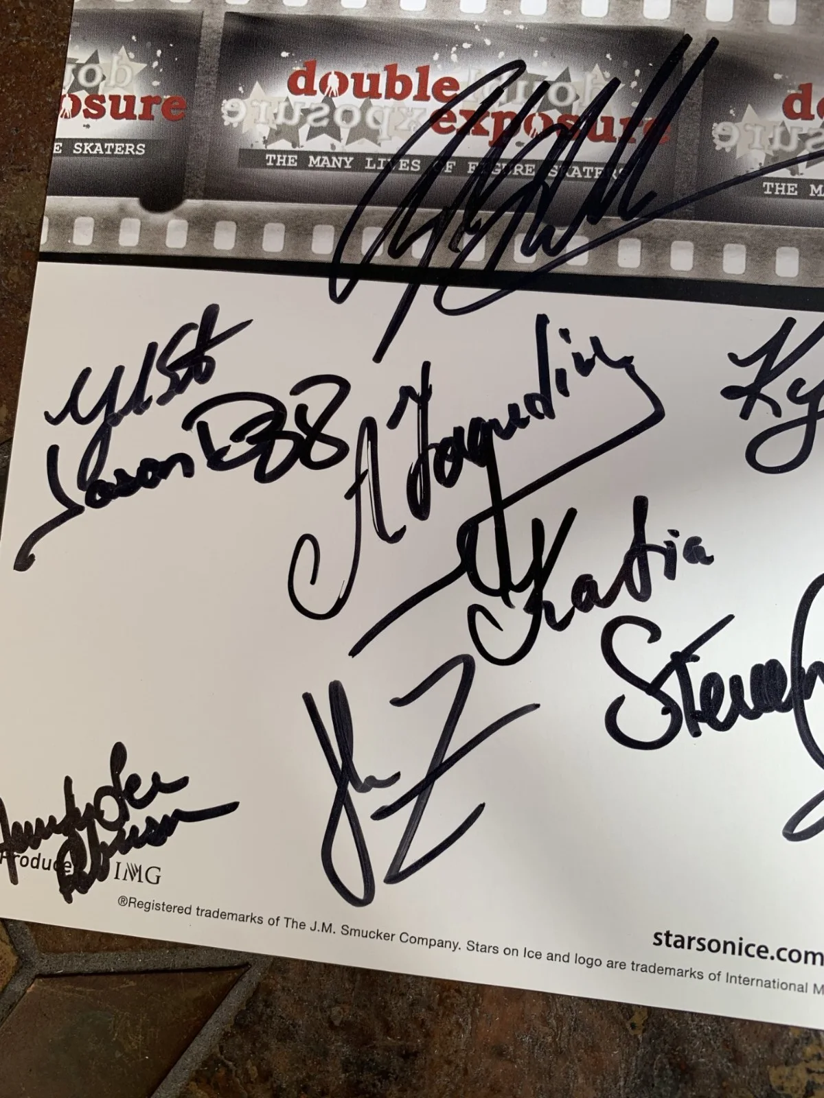 2007 Smucker’s Stars on Ice “Double Exposure” Cast Signed Poster – 12 Autographs, изображение 5