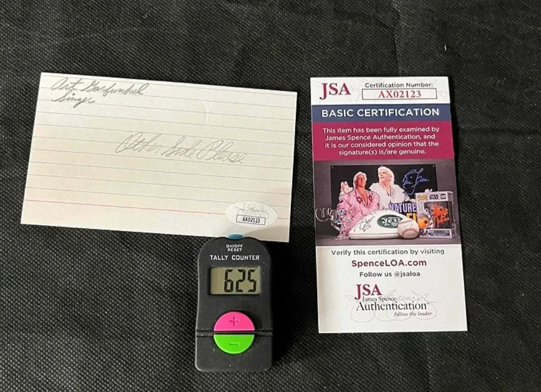 Art Garfunkel Signed Index Card with JSA COA, image 2
