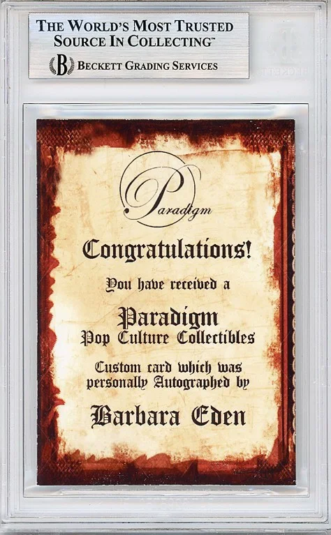 Barbara Eden — I DREAM of JEANNIE -BARBARA EDEN- Beckett BAS Signed/Autograph/Auto TV Card, изображение 2