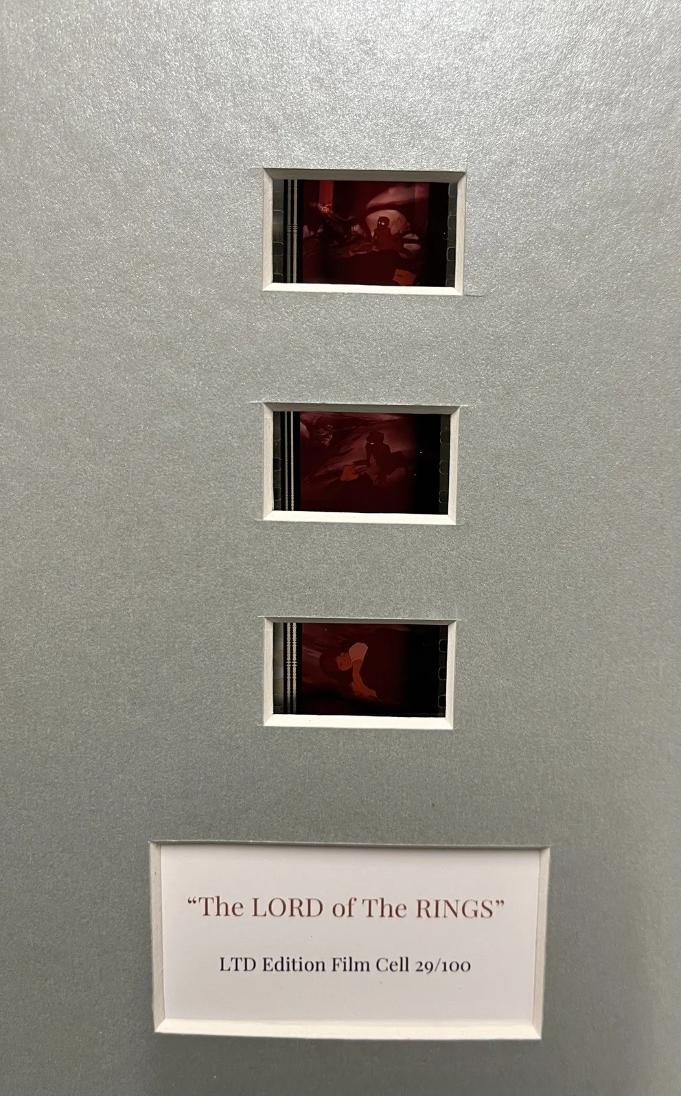 THE LORD OF THE RINGS. . 35mm Film Cell Mounted Display, изображение 3