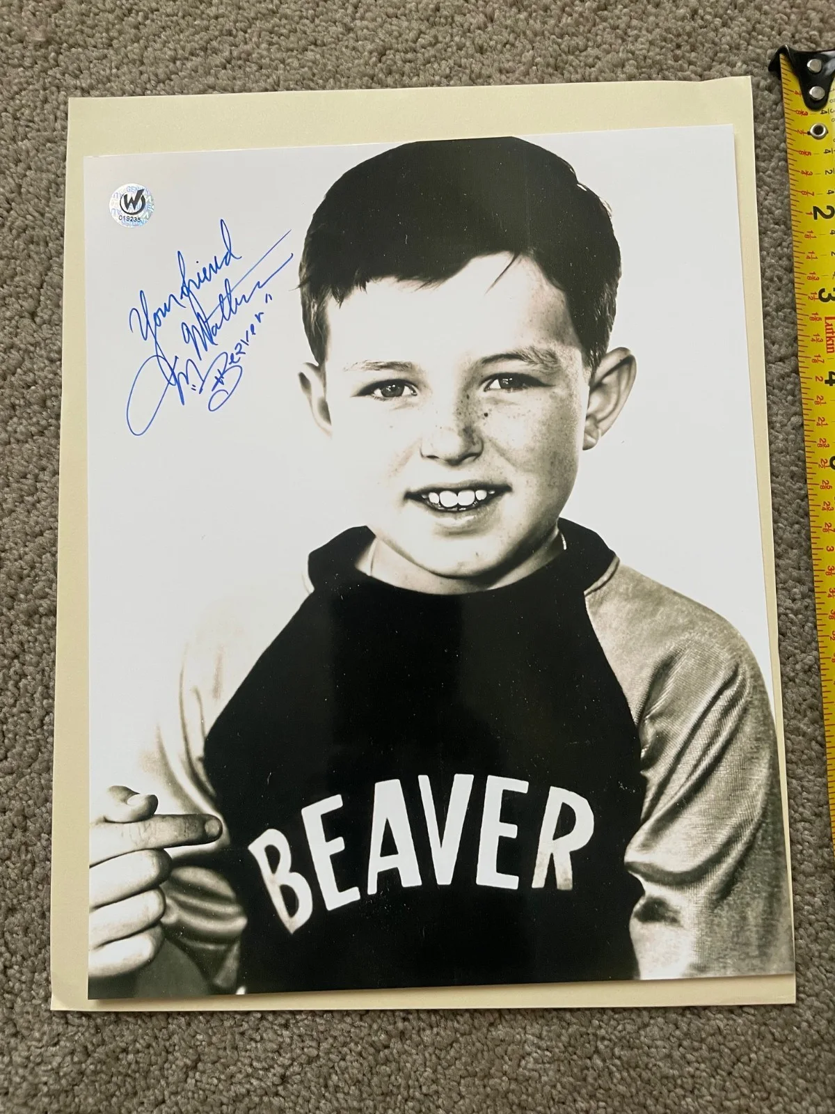 JERRY MATHERS — JERRY MATHERS signed 8x10 photo, Leave It To Beaver, COA