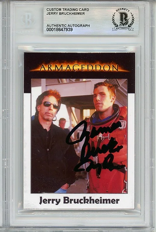 Jerry Bruckheimer — ARMAGEDDON -JERRY BRUCKHEIMER Beckett BAS Signed/Autograph/Auto Movie Card