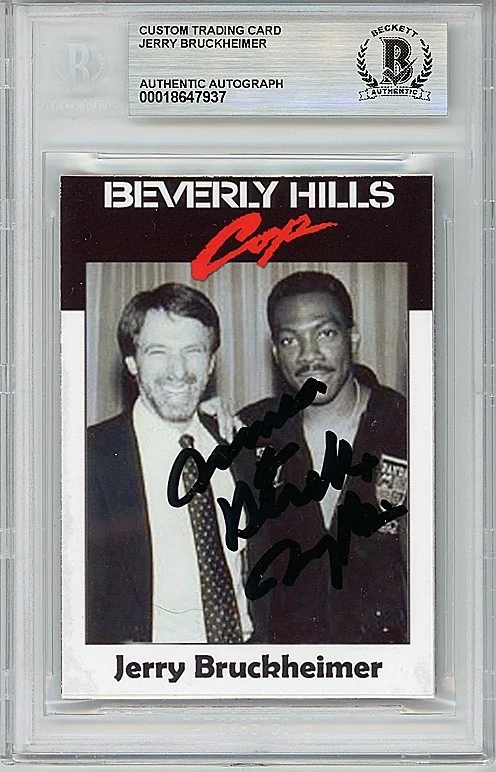 Jerry Bruckheimer — BEVERLY HILL COP -JERRY BRUCKHEIMER Beckett BAS Signed/Autograph/Auto Movie Card