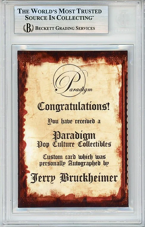 Jerry Bruckheimer — TOP GUN -JERRY BRUCKHEIMER Beckett BAS Signed/Autograph/Auto Movie Trading Card, изображение 2