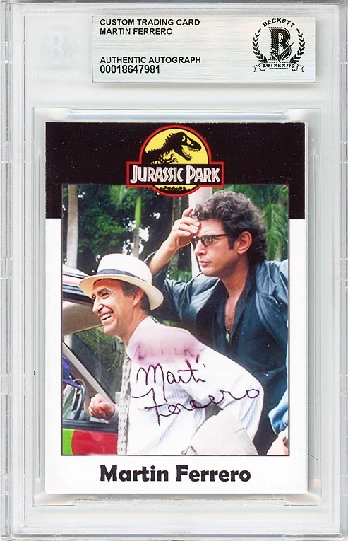 Martin Ferrero — -JURASSIC PARK- MARTIN FERRERO Beckett BAS Signed/Autograph/Auto Movie Card
