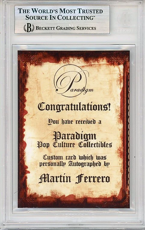 Martin Ferrero — -JURASSIC PARK- MARTIN FERRERO Beckett BAS Signed/Autograph/Auto Movie Card, image 2
