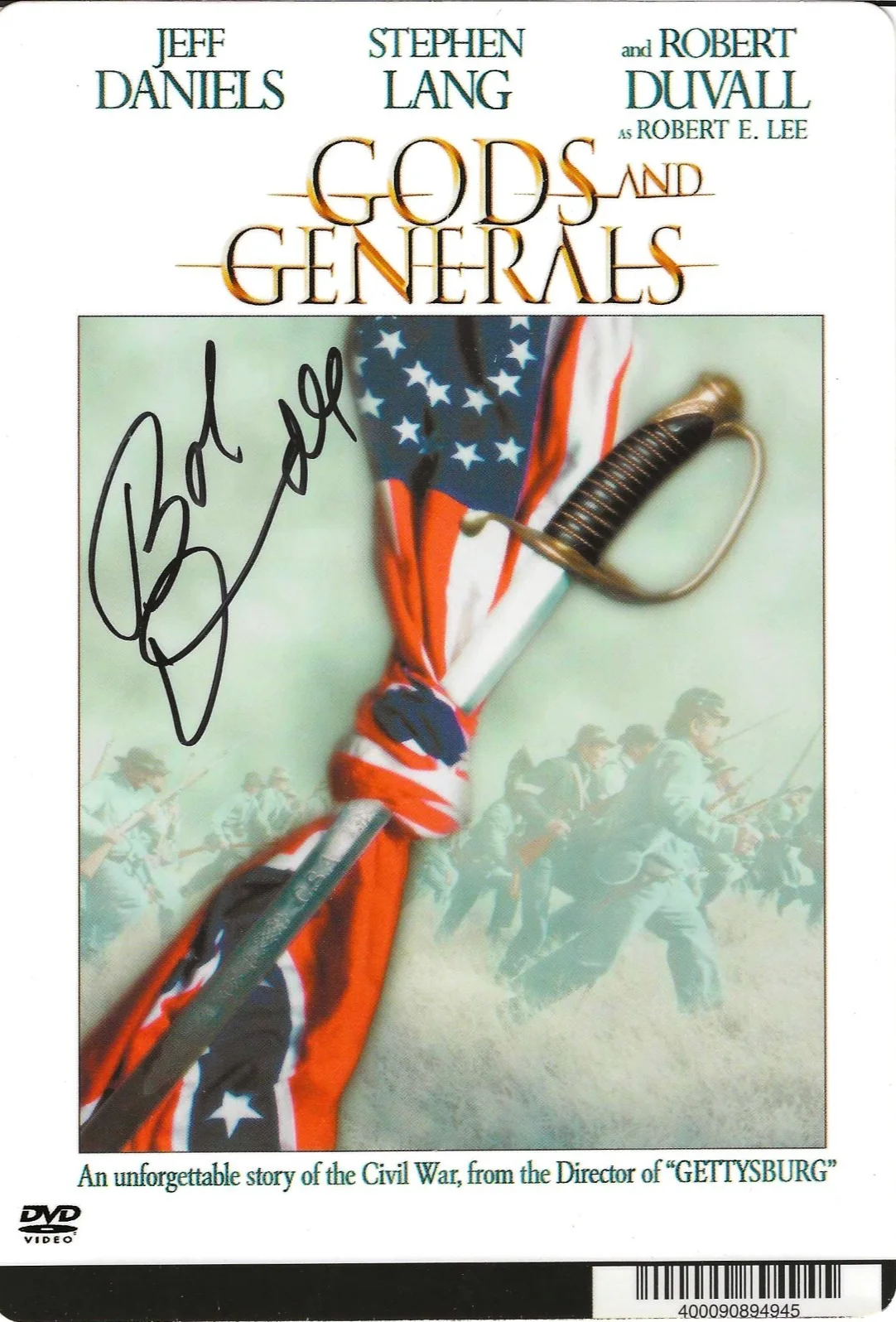 ROBERT DUVALL — ROBERT DUVALL SIGNED 8" x 5.5" Plastic DVD Backer Card 'Gods and Generals', image 4