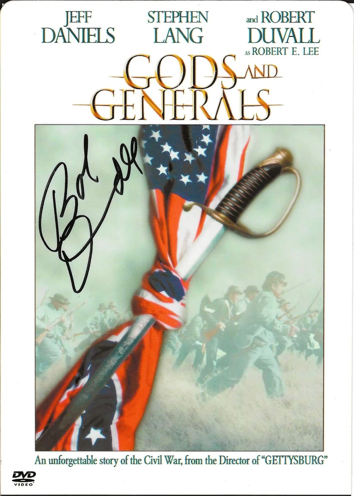ROBERT DUVALL — ROBERT DUVALL SIGNED 8" x 5.5" Plastic DVD Backer Card 'Gods and Generals', image 5