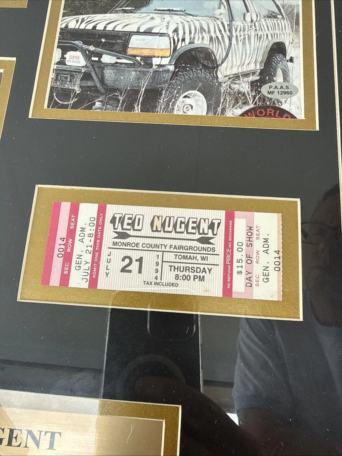 Ted Nugent Autographed Framed Display Signed 1993 Whackmaster Catalog 1994 Ticke, image 3
