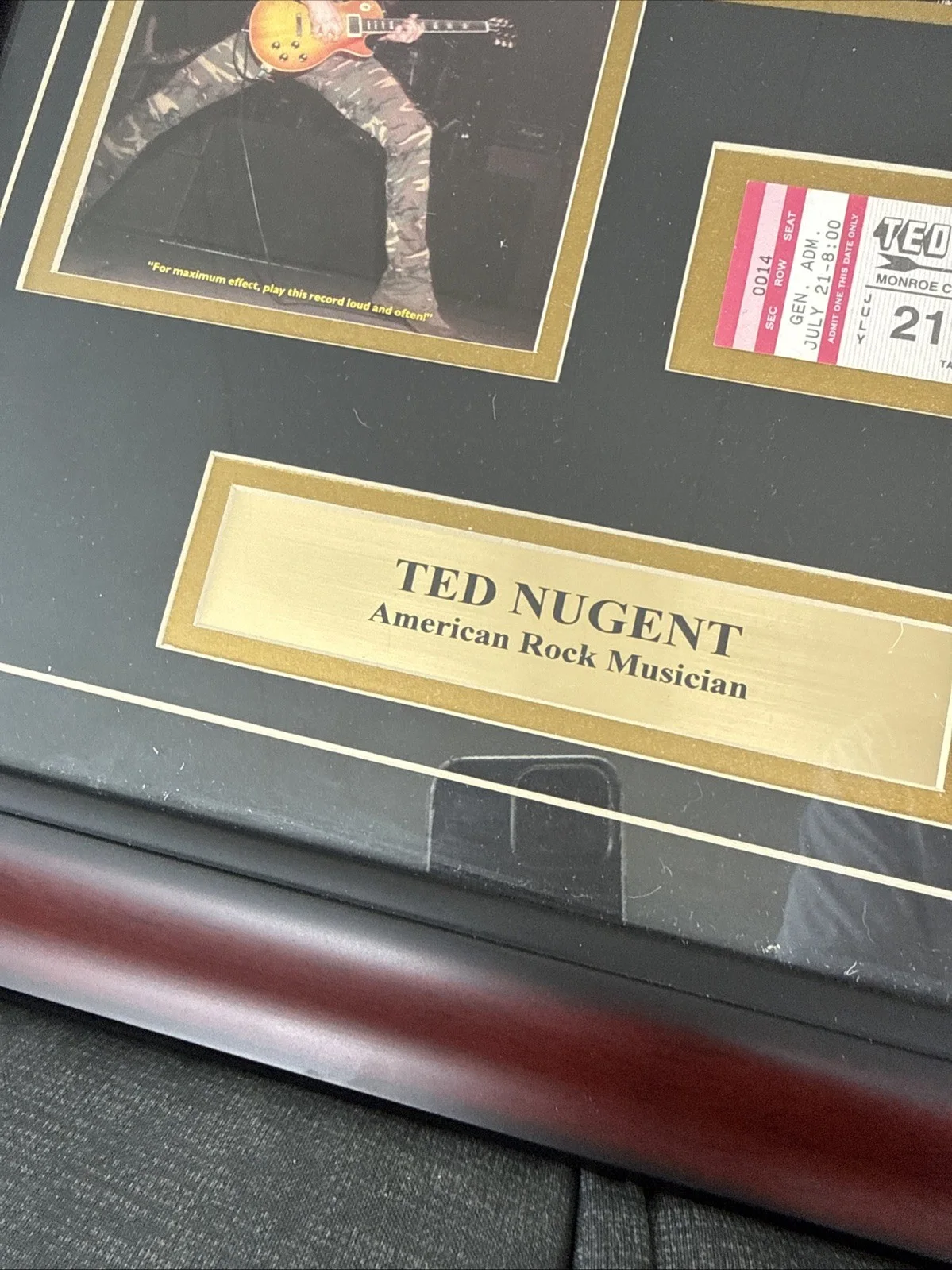 Ted Nugent Autographed Framed Display Signed 1993 Whackmaster Catalog 1994 Ticke, image 4