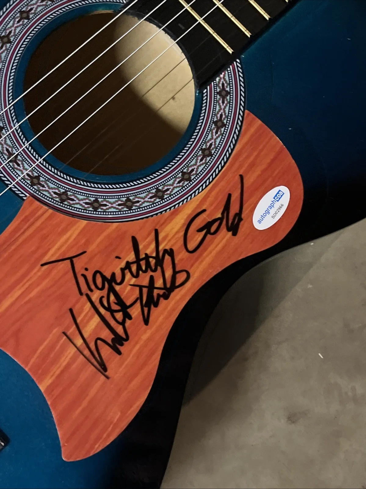 COUNTRY MUSIC DUO TIGIRLILY GOLD SIGNED AUTO GUITAR ACOA COA KENDRA KRISTA, изображение 3