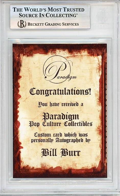 Bill Burr — BILL BURR -THE SIMPSONS- Beckett BAS Signed/Autograph/Auto TV Cartoon Card, image 2