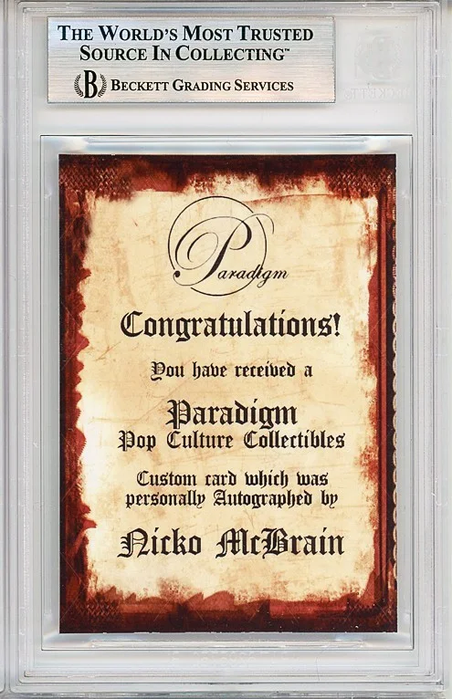 Nicko McBrain — -IRON MAIDEN- NICKO McBRAIN Beckett BAS Signed/Autograph/Auto Rock Music Card, image 2