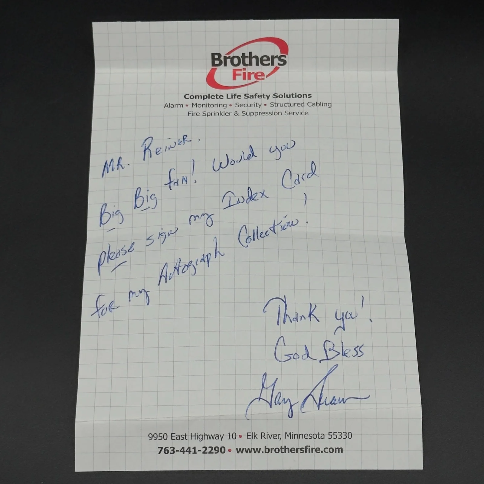 Carl Reiner — Carl Reiner Signed Note Paper The Dick Van Dyke Show Through the Mail Autograph, image 2