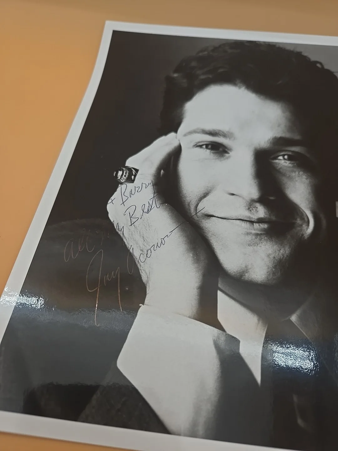 Jay Acovone — Jay Acovone Beauty And The Beast Signed 8 X 10 Black-White Photo, image 3