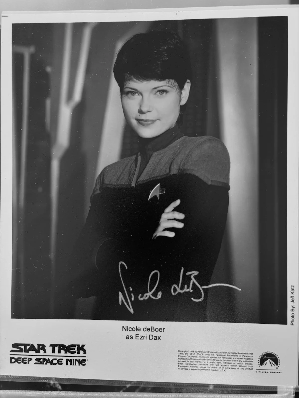 Nicole De Boer — Nicole De Boer. Ezri Dax Deep Space Nine 8” X10” B/W Photo