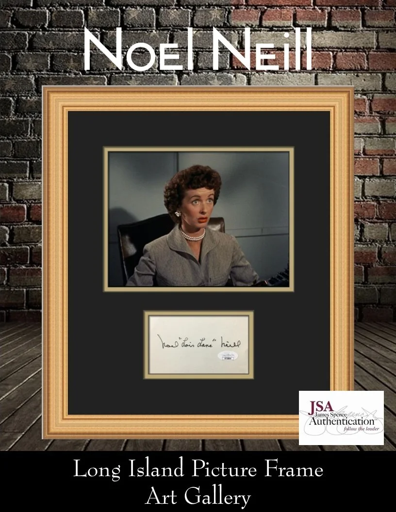 Noel Neill — Noel Neill Lois Lane Superman TV Series Signed Card Custom Framed Photograph JSA