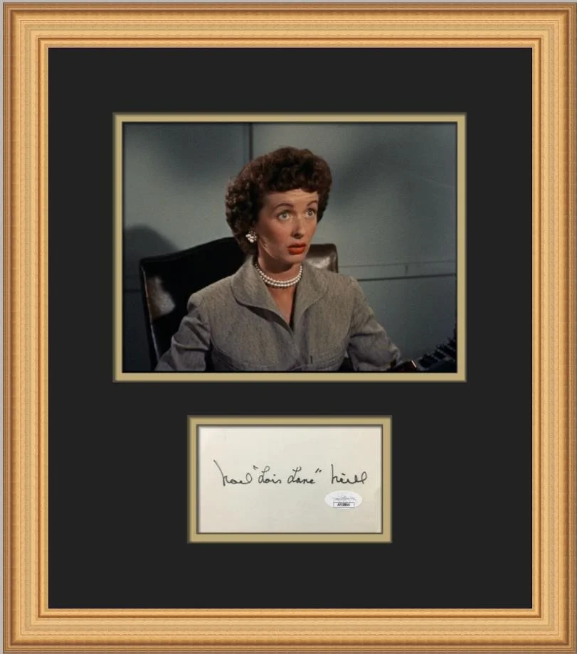 Noel Neill — Noel Neill Lois Lane Superman TV Series Signed Card Custom Framed Photograph JSA, изображение 2