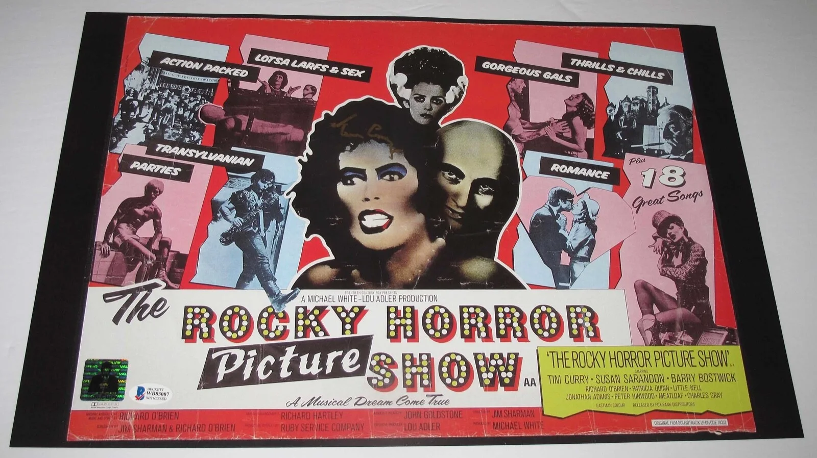 TIM CURRY — Tim Curry signed "ROCKY HORROR PICTURE SHOW" 12x18 Photo HOLOGRM Beckett BAS COA, изображение 4