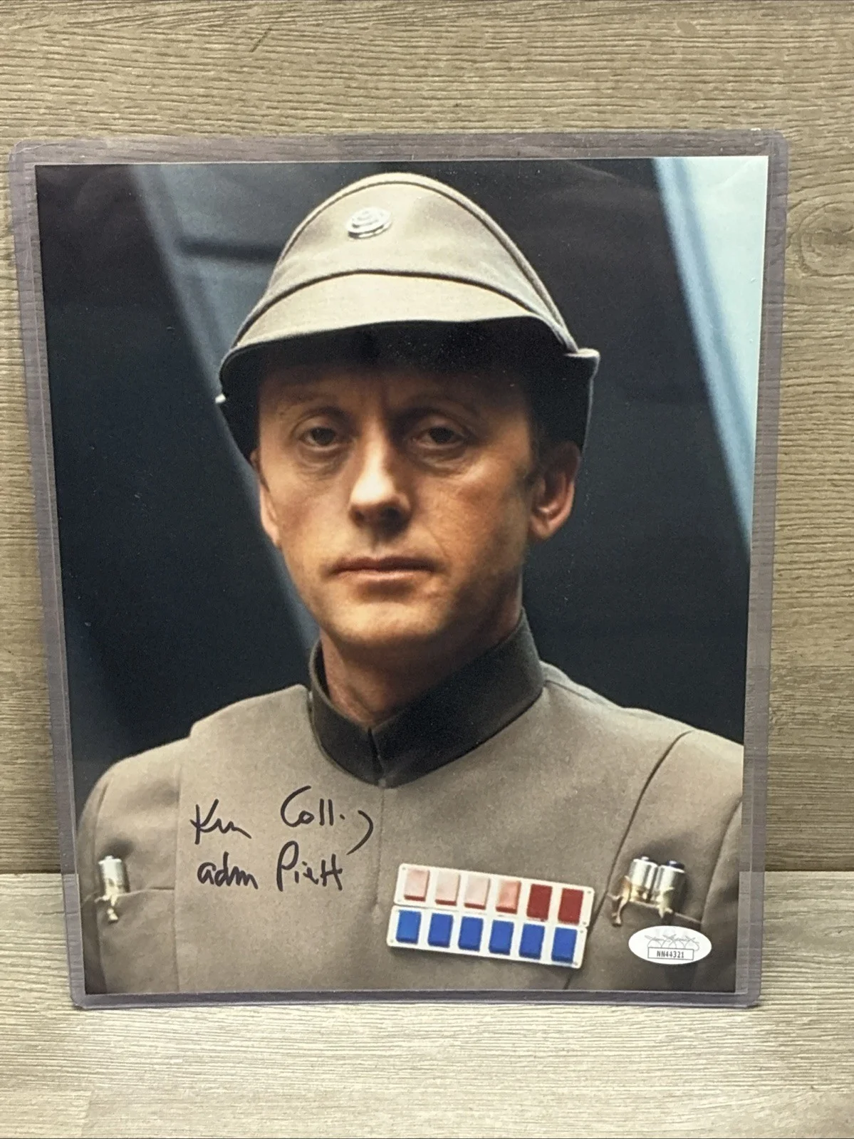 KEN COLLEY SIGNED 8X10 STAR WARS EMPIRE STRIKES BACK ADMIRAL PIETT AUTO JSA COA, image 2