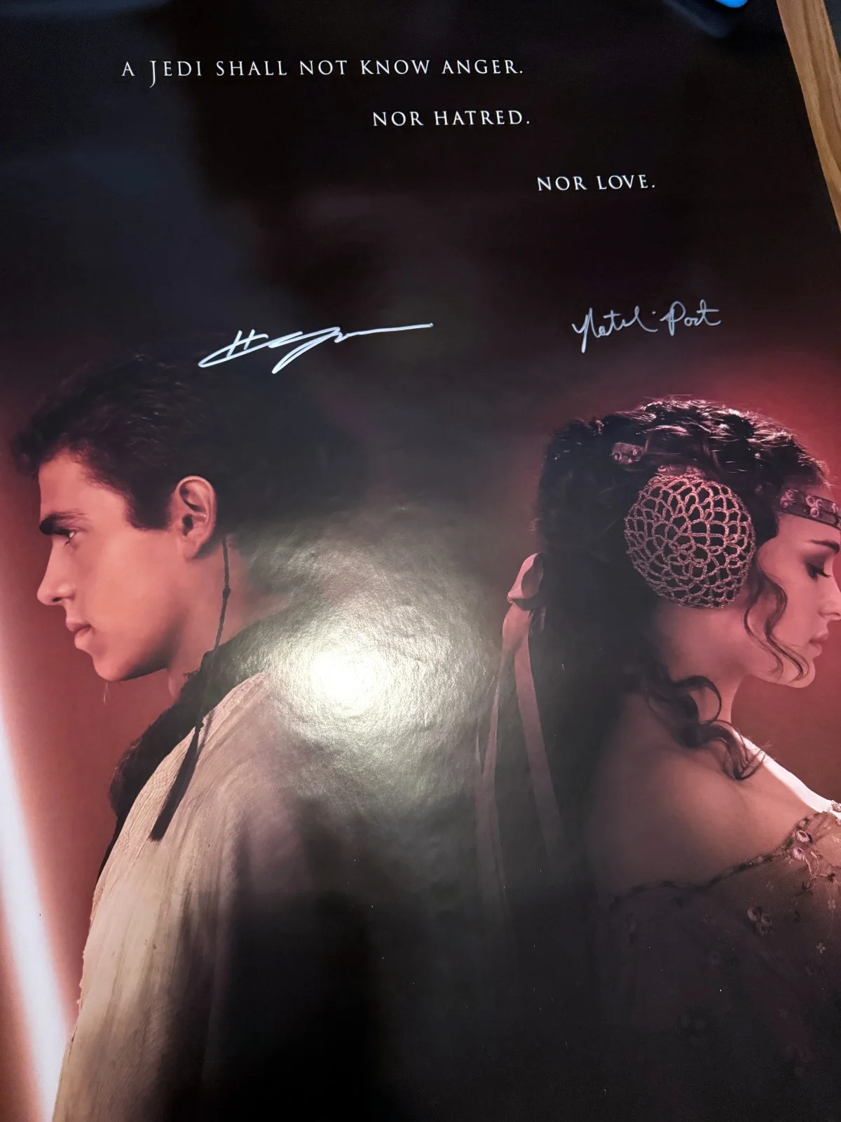 Natalie Portman — Natalie Portman/Hayden Christensen Signed Star Wars Episode 2 Poster 27x4-SWAU, image 3