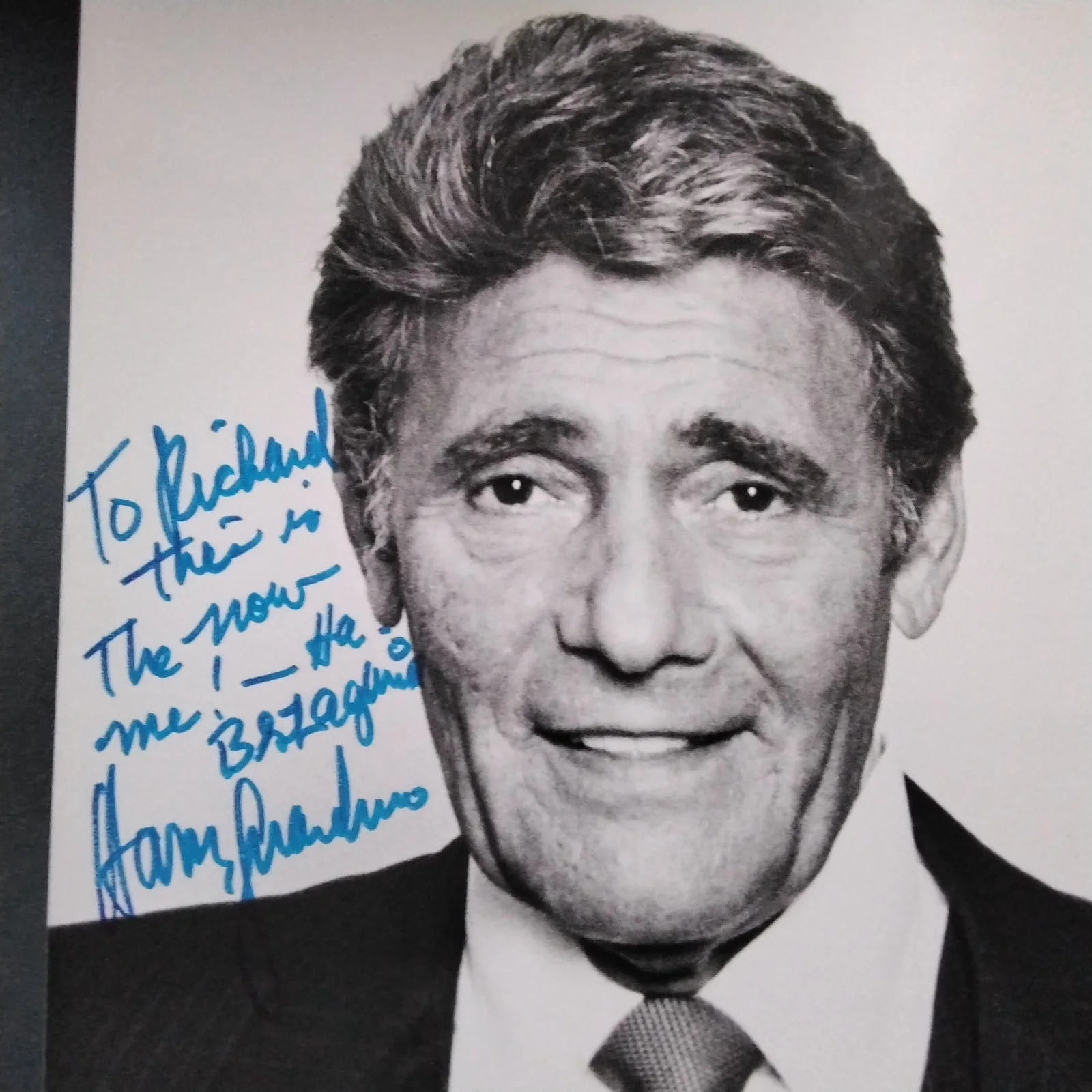 Harry Guardino SIGNED Photo 60s Movie TV Actor Killers Mussolini Pork Chop Hill, изображение 2