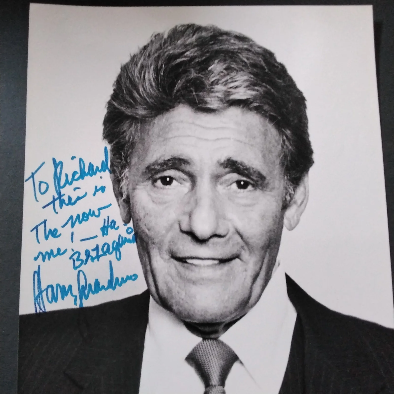 Harry Guardino SIGNED Photo 60s Movie TV Actor Killers Mussolini Pork Chop Hill, изображение 5