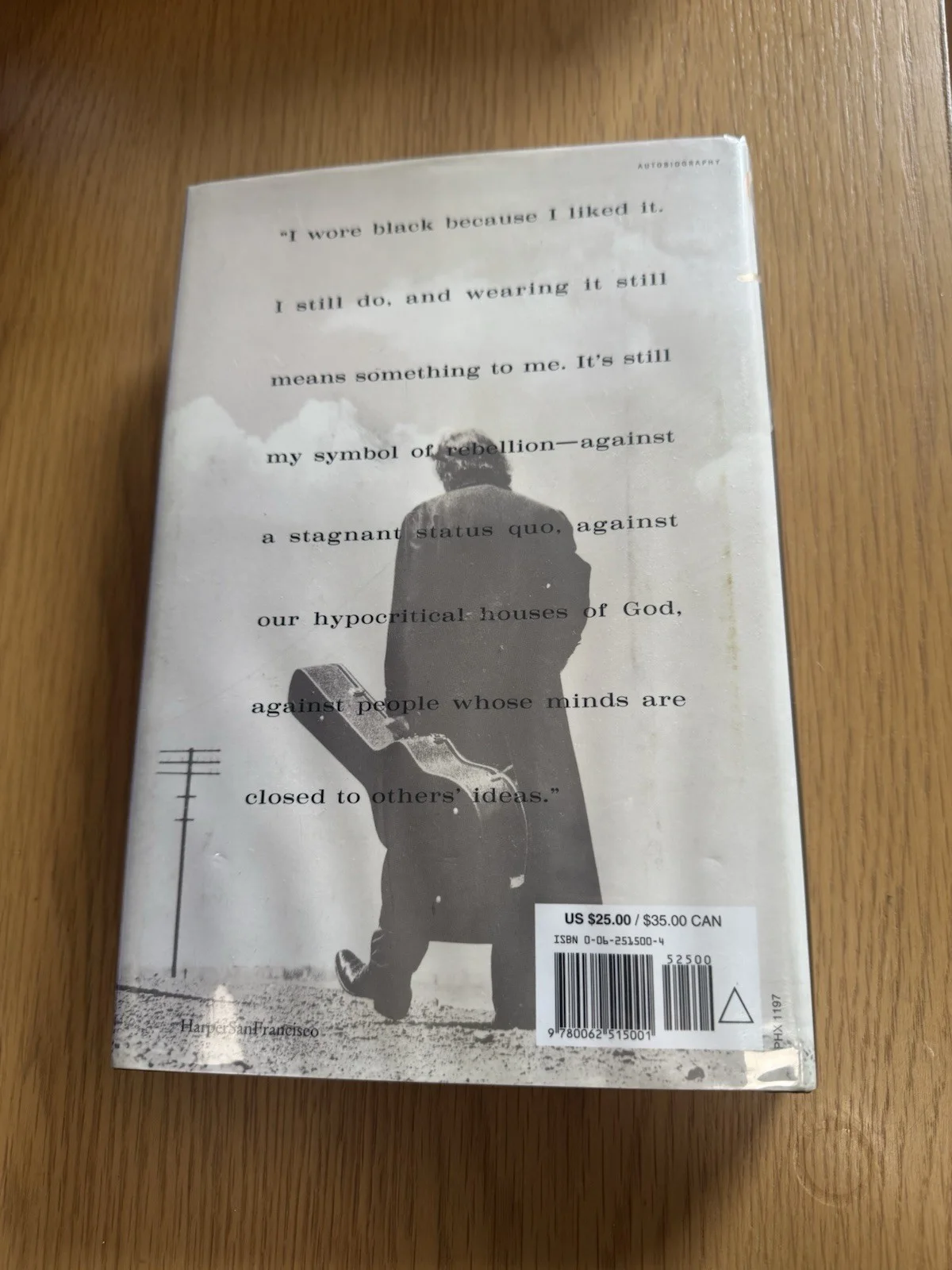 Johnny Cash Autobiography Hardcover Signed with Rockaway Records Authentication, image 2