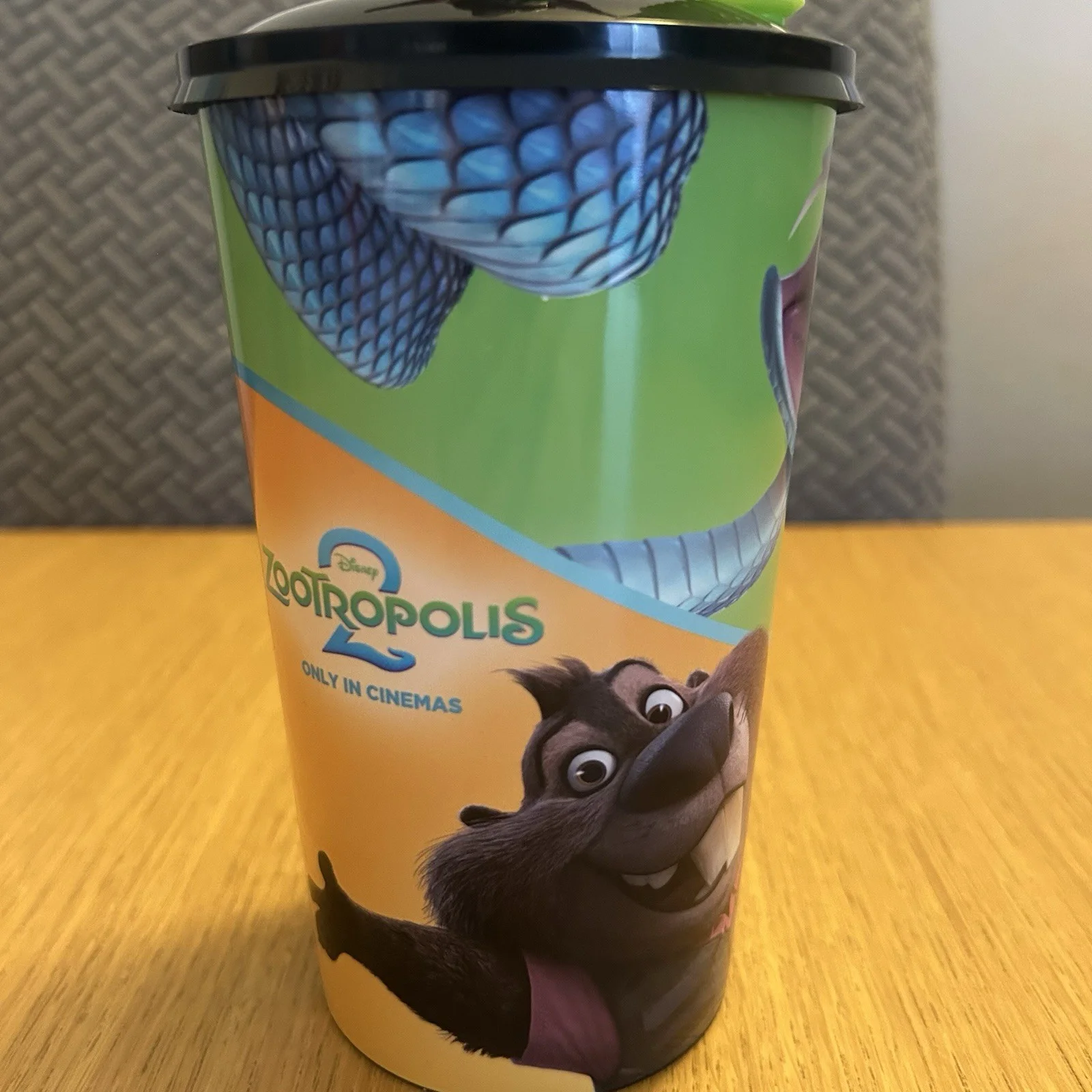 Zootropolis 2 Cup Cineworld Merchandise New & Unused Nibbles Mapplestick Topper, image 2