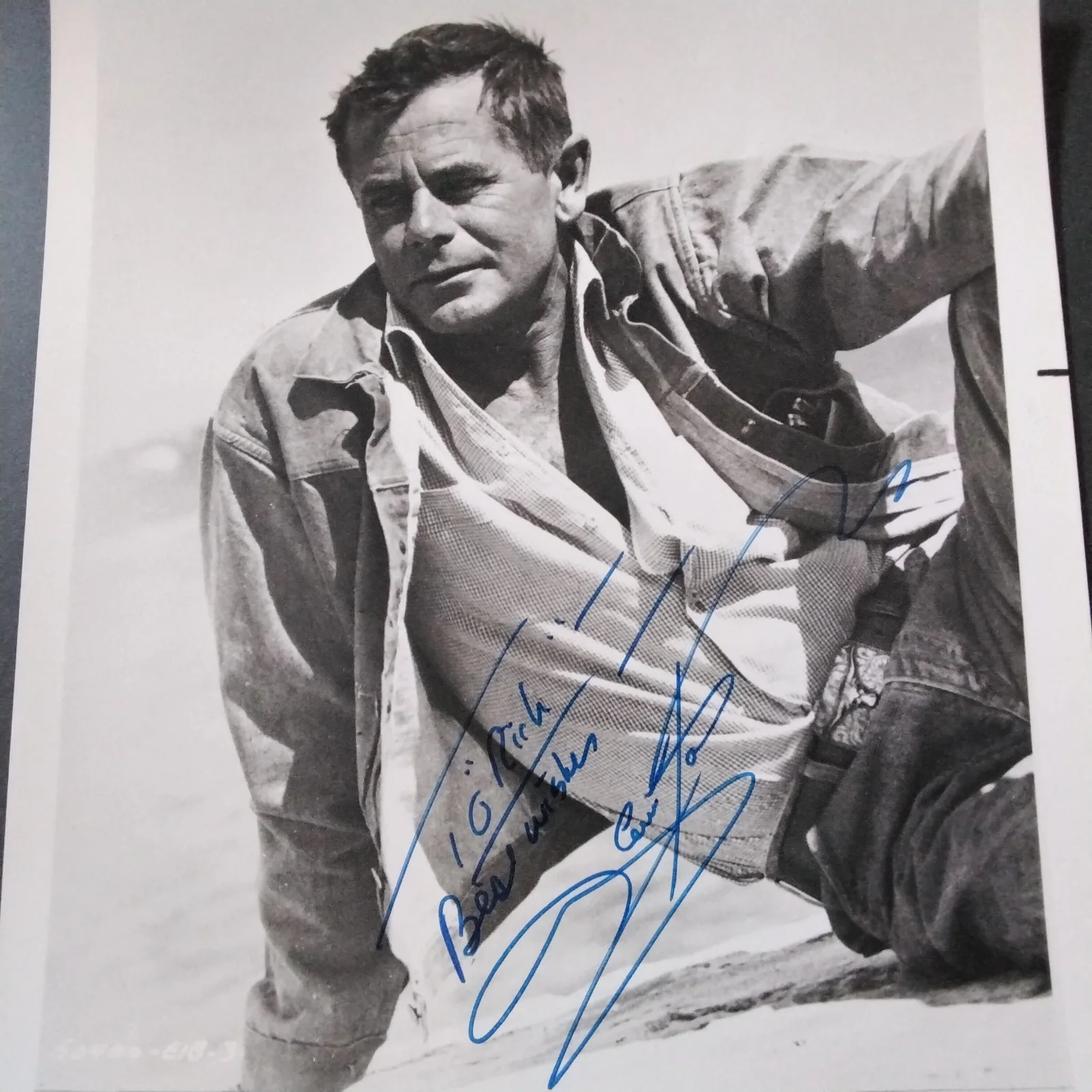 Glenn Ford SIGNED Photo Movie Actor Gilda Superman Blackboard Jungle Westerns, изображение 2