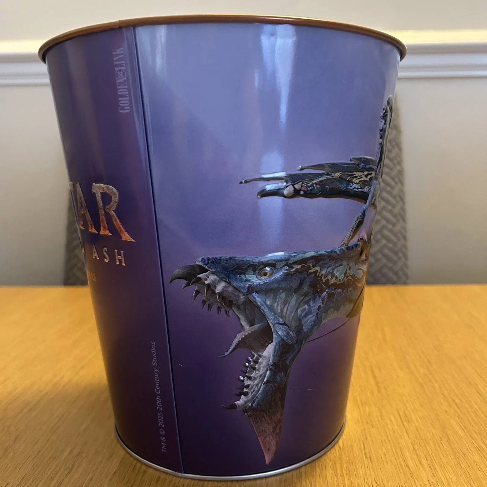 Avatar Fire & Ash Metal Popcorn Bucket Cineworld Merchandise New & Unused, изображение 3