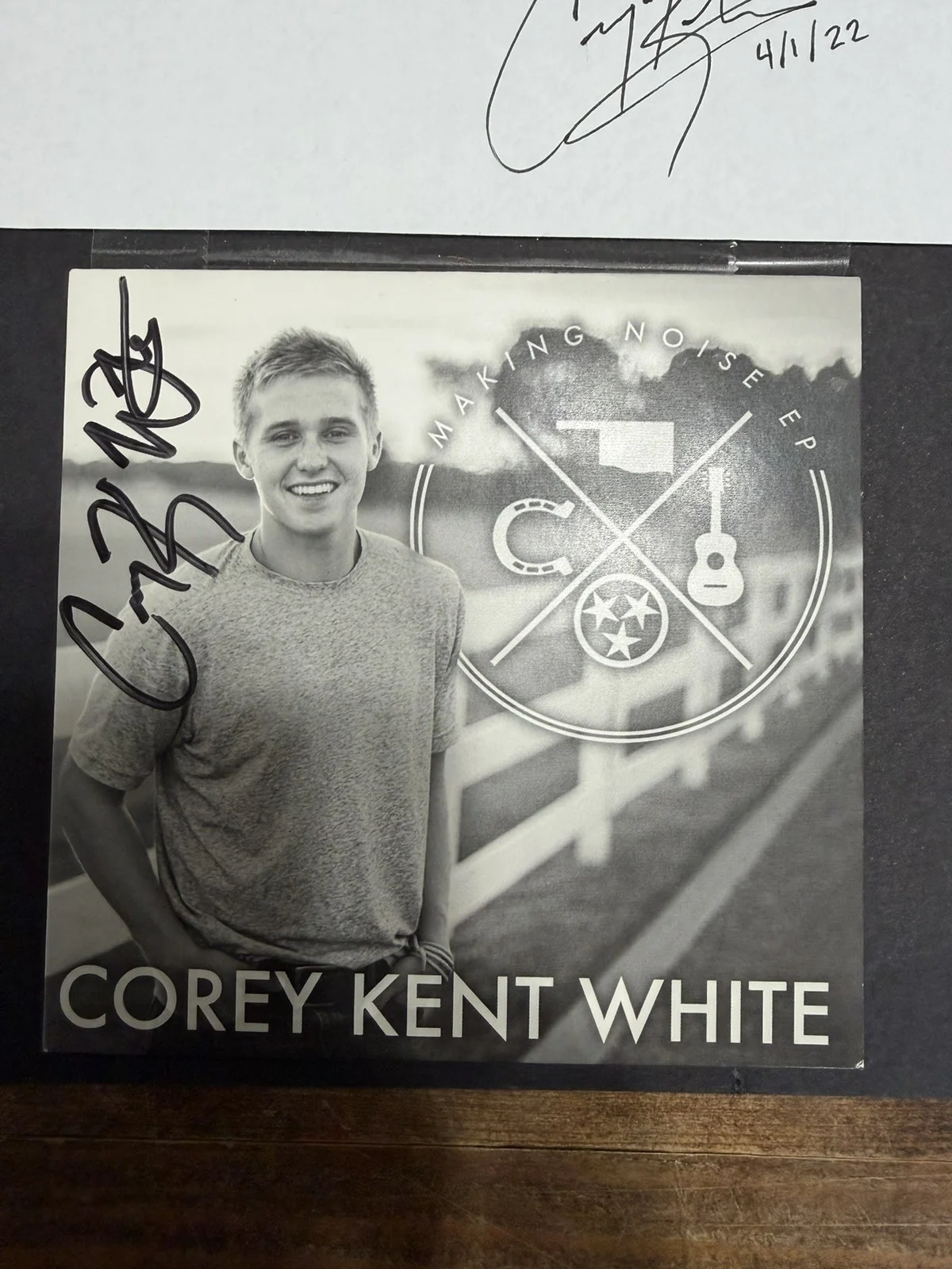 Corey Kent LOT- Autographed Print, CD, Lyrics, Set List Handwritten, image 3
