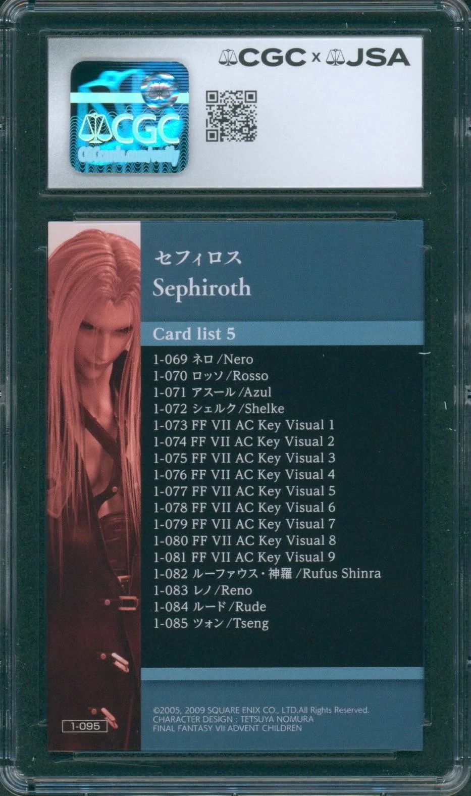 George Newbern — George Newbern Signed Card Final Fantasy 7 Sephiroth Mint + 9.5 CGC x JSA SLAB, image 2