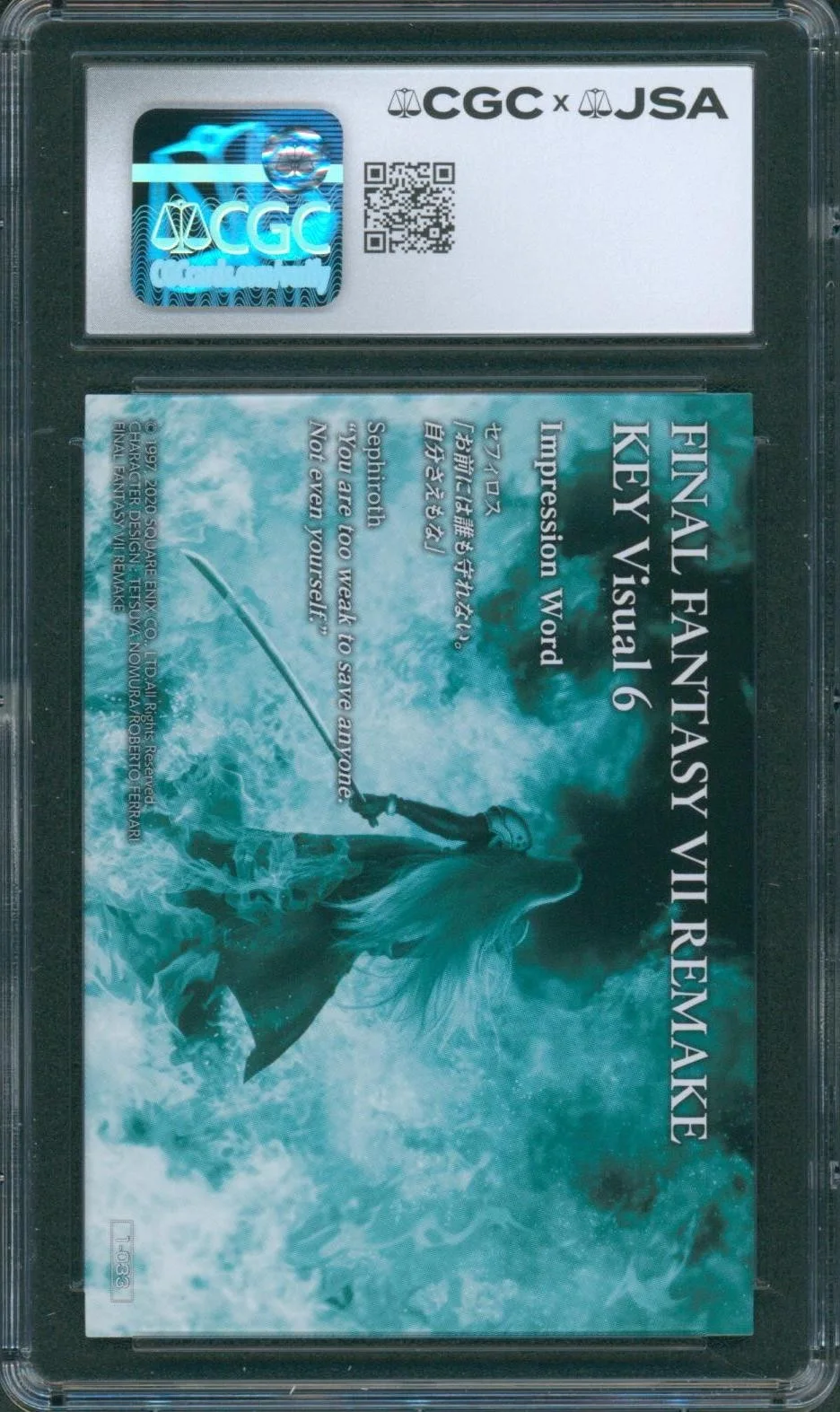 George Newbern — George Newbern Signed Card Final Fantasy 7 Sephiroth Gem Mint 10 CGC x JSA SLAB, image 2