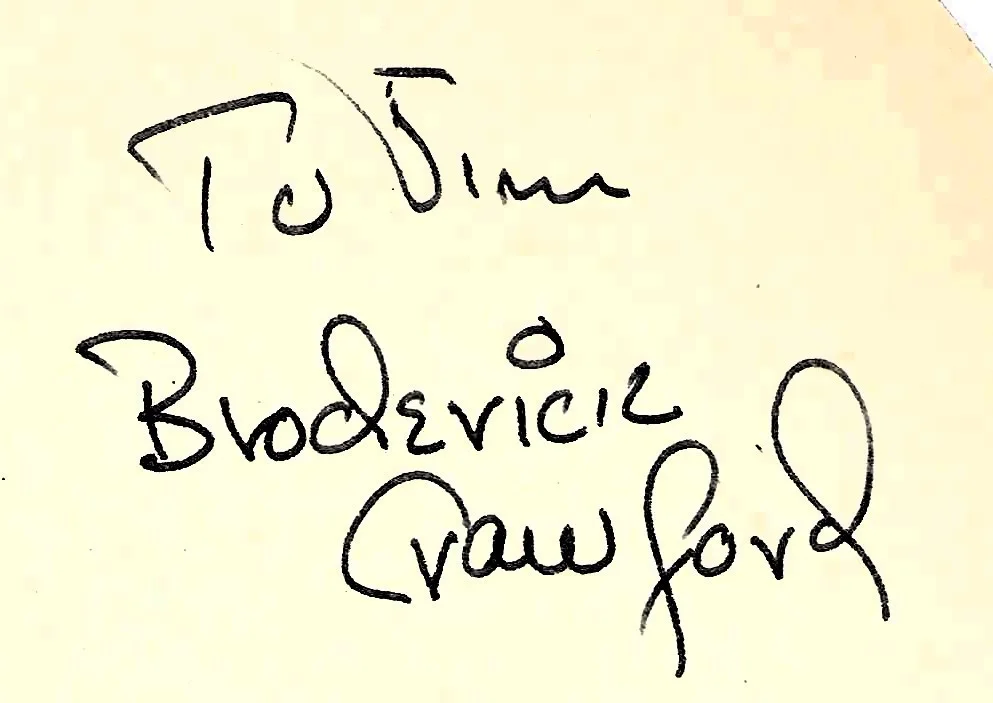 Broderick Crawford — Broderick Crawford signature piece with 8x10 HIGHWAY PATROL with COA., изображение 2