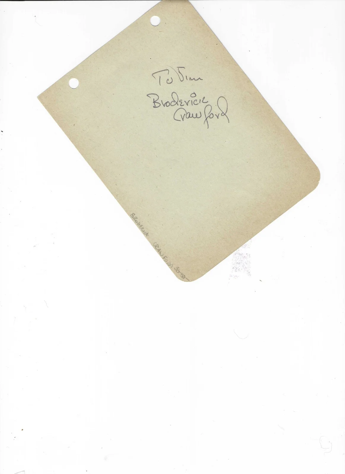 Broderick Crawford — Broderick Crawford signature piece with 8x10 HIGHWAY PATROL with COA., изображение 3