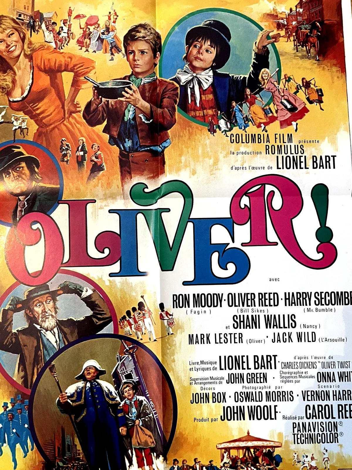 Oliver! Original 1968 Belgian Film Poster Musical Oliver Reed Ron Moody, изображение 5