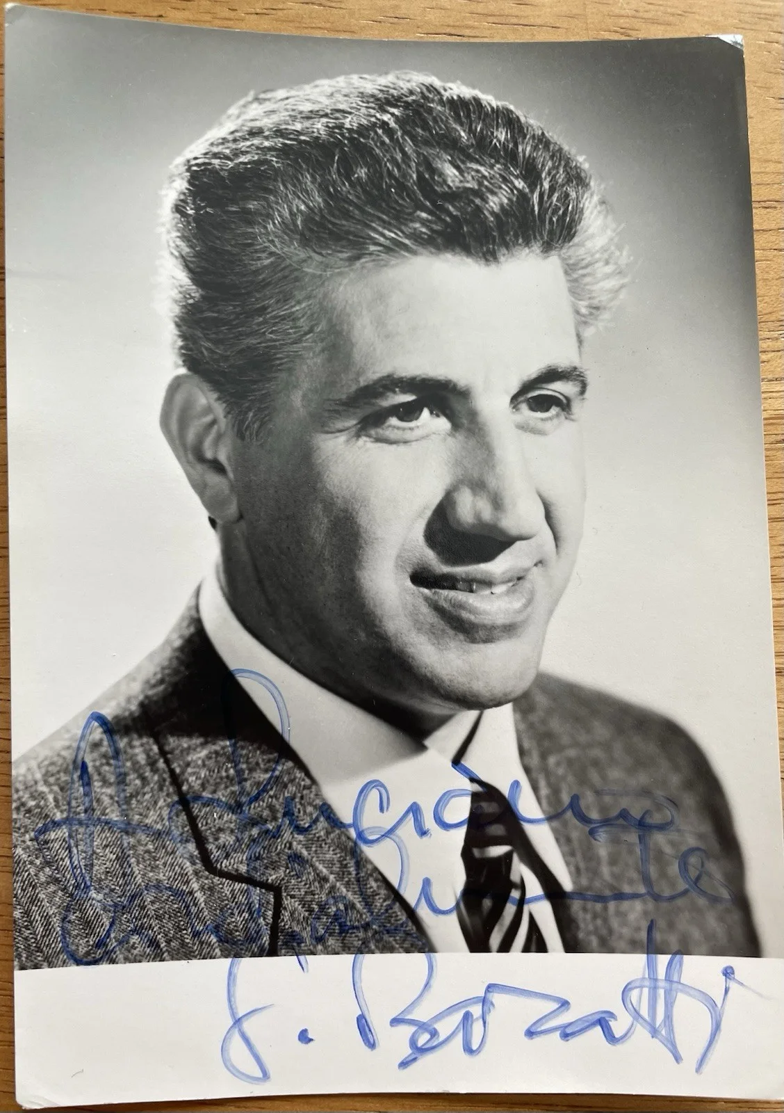 Italian Tenor Giuseppe Baratti Autograph Photo, image 2