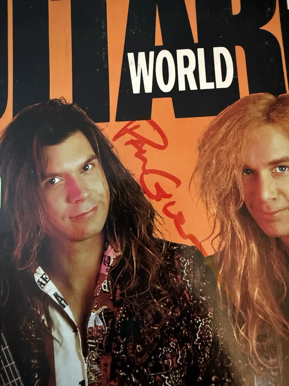 Paul Gilbert Signed Guitar World Magazine (May 1991) Mr Big, Racer X, изображение 2