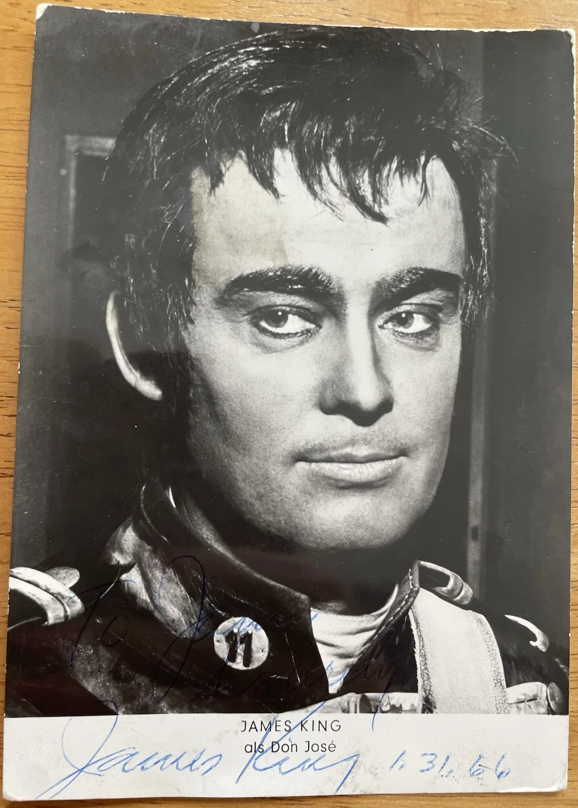 Opera Tenor James King Autograph Photo as "Don Jose", изображение 2