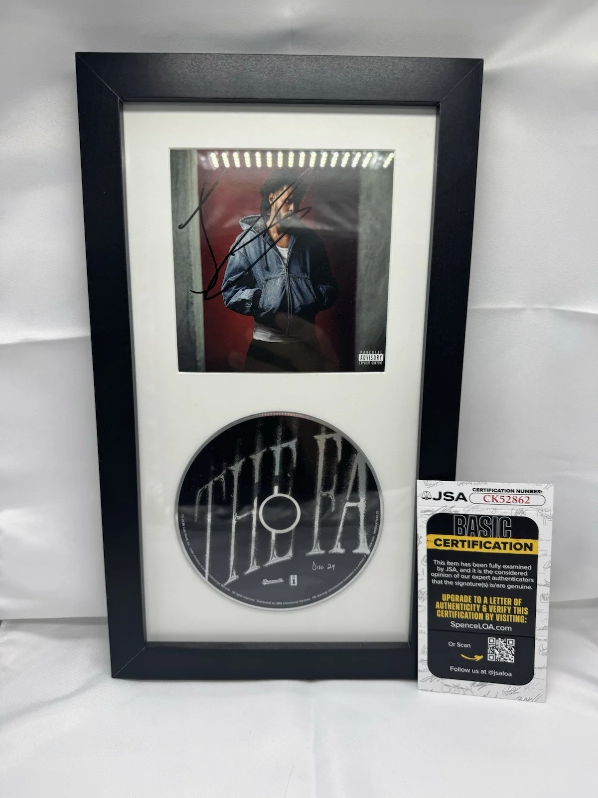J Cole Autograph Signed The Fall-Off CD JSA COA Framed Brand New, image 2