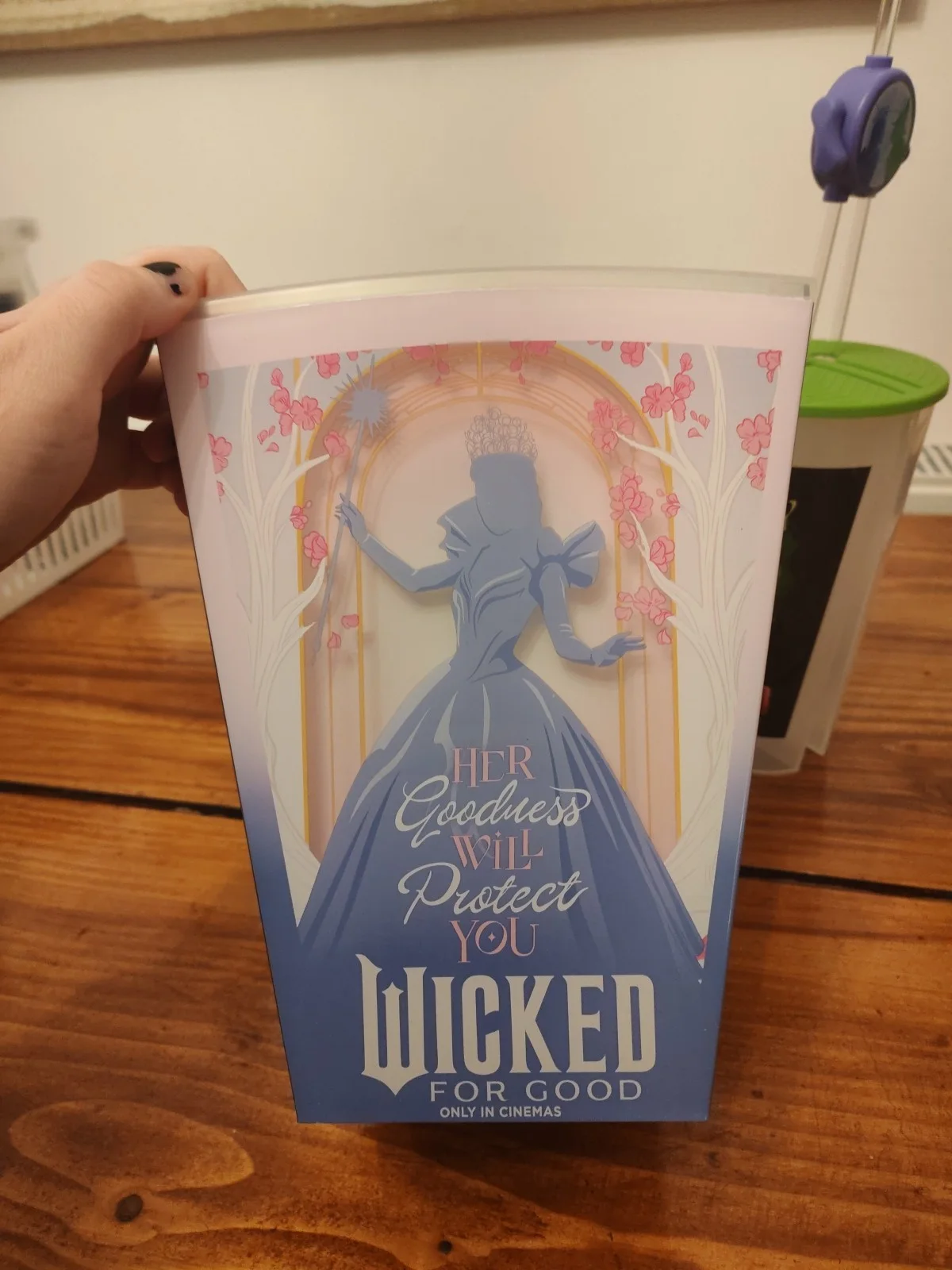 Wicked For Good Cinema Light Up Popcorn Bucket And Duo Cup With Straw New, изображение 4