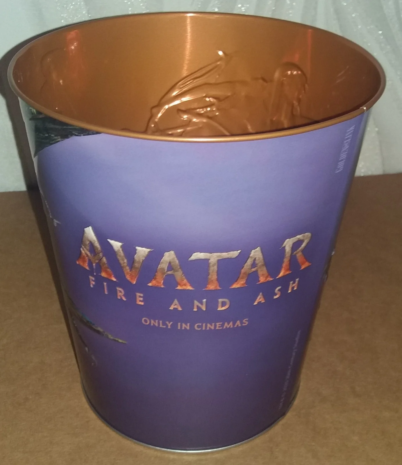 AVATAR-Fire And Ash, 2025 Cinema Exclusive Popcorn Bucket, Embossed, Metal, NEW, изображение 4
