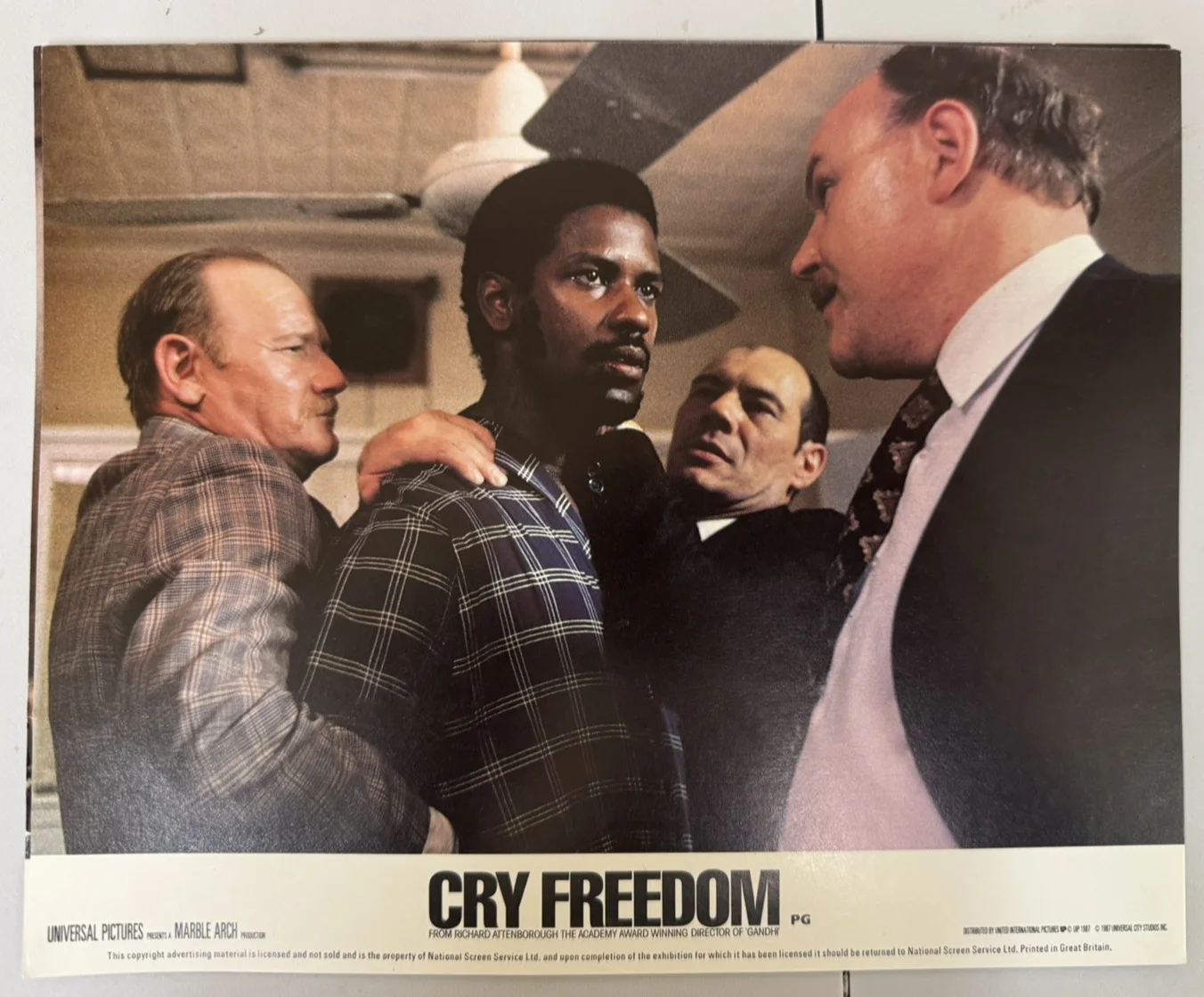 CRY FREEDOM 1987 Cinema Movie LOBBY CARD SET Denzel Washington x 5, изображение 2